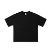 Camiseta Europea Transfronteriza 260g Manga Corta Algodón Puro Corte Holgado Oversize Tendencia Marca Camiseta de Hombro Caído para Hombre con Estampado