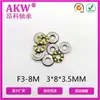 Fabricante Cixi F3-8M Rodamiento de Empuje Plano 3*8*3.5mm