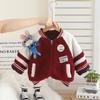 Abrigo para Niños Forro de Polar Engrosado Otoño e Invierno Nuevo Estilo Occidental Ropa de Invierno de Béisbol para Bebé Ropa de Algodón Cálida para Niños Moda
