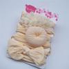 Diadema de nailon para bebé, conjunto de tres piezas con flores de color liso para niños de Europa y América, accesorios para el cabello de bebé