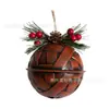 Decoración Navideña Transfronteriza Colgante de Campana de Hierro Colgante Retro Decoración de Árbol de Navidad Escena Diseño Ambiente Accesorios