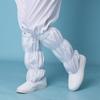 Zapatos Libres de Polvo Antiestáticos Botas Altas Caña Larga Cuero Malla Abierta Lona Transpirables Limpios Taller Libre de Polvo Zapatos de Trabajo para Hombre y Mujer