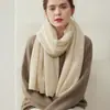 Cachecol 100% cashmere puro, macio e suave para a pele, quente e aconchegante, grosso e adequado para uso externo, protetor de pescoço de comprimento médio