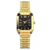 Nuevo reloj de pulsera para mujer con correa de acero de lujo y manecillas, elegante y sencillo reloj de pulsera de cuarzo cuadrado para estudiantes, venta al por mayor para comercio electrónico transfronterizo