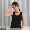 Camisola blanca para mujer, cruzada, hermosa espalda, ropa interior y exterior, hombros descubiertos, sin mangas, ropa interior básica, camisa deportiva informal básica