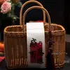 Canasta tejida a mano para hornear repostería, tamales del Festival del Bote del Dragón, empaque de huevo de pato salado, caja vacía para regalo de cumpleaños, boda y celebración