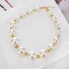 Europa y Estados Unidos joyería transfronteriza exagerada discoteca moda de tendencia cadena para la clavícula bola de diamantes de imitación collar de perlas alto sentido