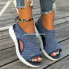 Zapatos Casuales para Mujer de Estilo Europeo y Americano, Transfronterizos, Nuevos, Cómodos, sin Cordones, Sandalias, Zapatos Deportivos de Playa, Punta Abierta 2026 Suaves, Venta al por Mayor, Talla Grande
