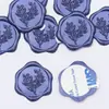Sello de Cera de Pintura de Fuego Etiqueta Rama de Eucalipto Planta Estampado Adhesivo Auto-Adhesivo Sello de Invitación Sello Exclusivo Fabricante Venta al por Mayor
