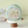 Caja Redonda de Hojalata con Relieve Tridimensional, Tarro para Comida de Conejo Pintado a Mano, Empaque para Galletas, Chocolate, Dulces