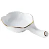 Pote Criativo para Temperos com Borda Dourada para Uso Doméstico, Pequeno Prato de Cerâmica para Molhos para Hotel, Prato Multiuso para Vinagre, Suporte para Hashi, Prato para Molho para Fondue
