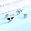 Cao Shi Aretes Unisex de Moda Japonesa y Coreana Mini Zorro Caricatura Aretes Lindos Aretes Cortos Combinan con Todo