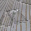 Diámetro Interior 18mmx35mmx1.2mm Cáscara Acrílica Rectangular Barra de Oro Barra de Plata Caja Caja Protectora de Plástico Transparente