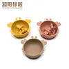 Conjunto de Pratos de Silicone para Jantar Louça Infantil Grau Alimentício Alimentação de Bebês Caranguejo Desenho Animado Tudo-em-Um Ventosa Tigela de Comida