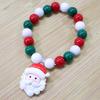 Pulsera nueva transfronteriza de Europa y Estados Unidos con tres cuentas de árbol de Navidad y muñeco de nieve antiguo, pulsera combinada para mujer al por mayor