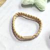 Nova faixa de cabeça marrom leite Dongdaemun, uma conta, simples, trançada, para meninas, alta elasticidade, durável, anel de cabelo com rosto sorridente