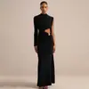 Ropa de Mujer Transfronteriza Otoño 2026 Nuevas Llegadas Moda Hueco Atrevido Conjunto de Chica Crop Cintura Alta Con Cintas Sexy Bodycon Vestido Mujer