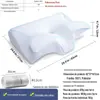 Almofada de Espuma de Memória de Rebote Lento Borboleta Chifre de Rolo Amazon Transfronteiriça Almofada de Memória Zero Pressão para Casa Proteção da Coluna Cervical