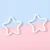 Macaron de Hierro Pintura en Spray Colorida Estrella de Cinco Puntas Llavero Accesorios para Joyería DIY Colgantes para Bolsos Hechos a Mano