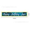 Banner de Feliz Navidad 2026 Estilo Nuevo Tela de Fondo Decoraciones para Fiesta Navideña Muñeco de Nieve Papá Noel con Tiras de Luz
