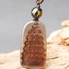 Colgante de Torre Wenchang de Nueve Pisos de Obsidiana Helada Natural Joyería para Estudiantes Collar de Torre Wenchang Colgante de Carrera Venta al por Mayor
