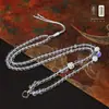 Corrente de Amuleto Budista Tailandês Corrente de Contas de Cristal Colar com Fivela Multiuso Caixa Thangka Ga'U Tubo Talismã Liga de Metal Versátil Mistura
