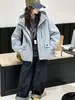 Chaqueta Cortavientos para Niñas 2026 Otoño Nueva Chaqueta con Capucha Bordada para Niños Mayores Ropa Exterior a Prueba de Viento