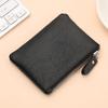 Monedero de Cuero Genuino para Hombre y Mujer, Tarjetero, Mini Monedero de Cuero Suave, Bolsa para Guardar Llaves, Capa Superior de Piel de Vaca, Cierre de Cremallera, Billetera Pequeña