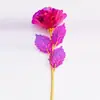 Ramo de Rosas de Lámina de Oro 24K, Flores Artificiales Eternas, Regalo de San Valentín Cumpleaños, Regalo de Navidad, Hecho a Mano