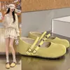 Nuevas Pantuflas Birkenstock Mary Jane de Doble Hebilla 2026 para Mujer, Otoño, Cuña que Aumenta la Altura, Punta Cerrada, Slip-On, Zapatos Perezosos