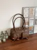 Bolsa de Ombro Pequena de Nicho Coreana para Mulheres, High-End, Grande Capacidade, Retrô, Versátil, Para o Trabalho, Bolsa Boston