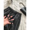 Elegantes Pantalones Rectos a Cuadros Finos Negros Grises para Mujer Primavera y Verano Nuevos Sueltos Adelgazantes Versátiles Casuales con Cintura Floja