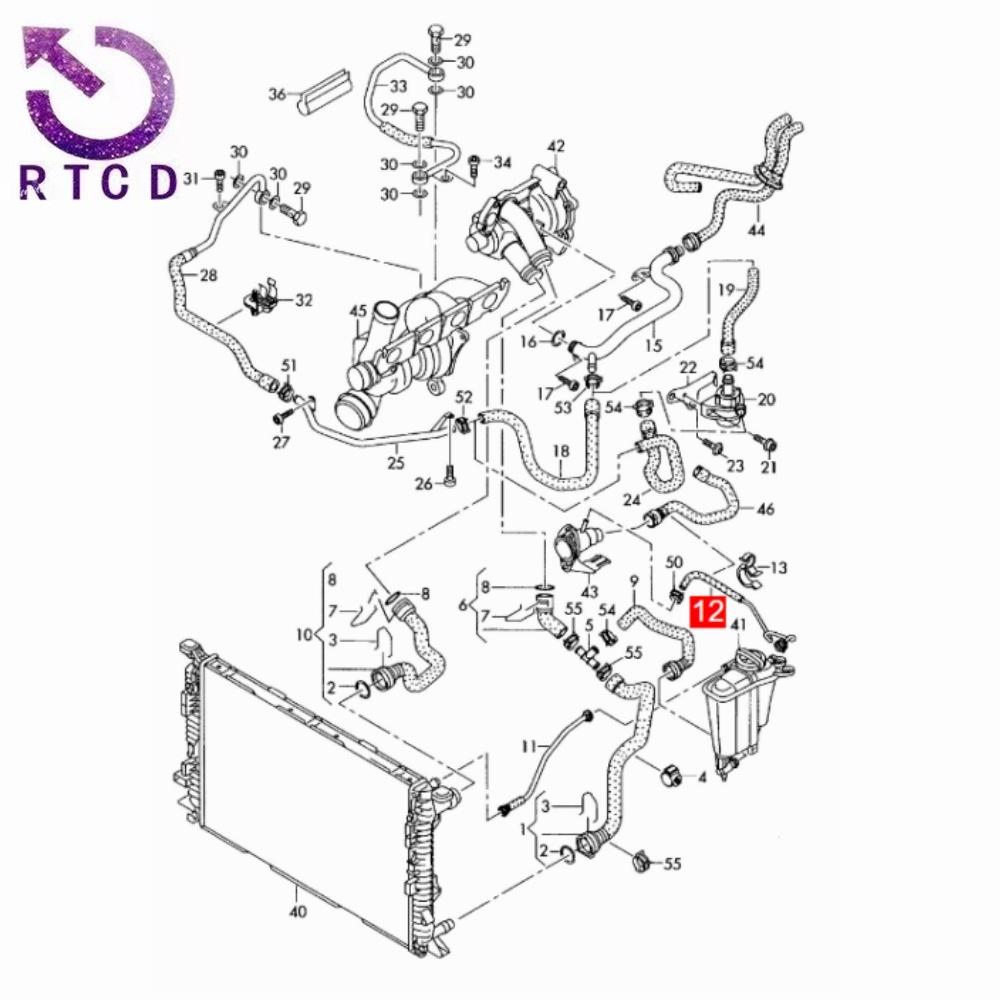 8R0121081T冷却液软管6