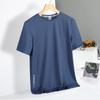 Camiseta de Manga Curta de Seda de Gelo com Malha Fina Direto da Fábrica Camiseta de Meia Manga de Verão Sensação de Gelo Secagem Rápida Roupas para Treinamento Físico