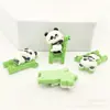 Dibujo Animado Lindo Panda Bambú Animal Pegamento de Crema Accesorios DIY de Resina Funda para Teléfono Móvil Cuerda para la Cabeza Material para Joyería de Taza de Agua