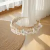 Faixa de Cabeça Cruzada Nova Exquisite Flor Pérola Headwear AliExpress Artesanal Alto Valor Super Fada Versátil Doce