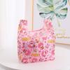 Saco de Compras Dobrável Simples Portátil com Padrão de Boneca Fofa Desenho Animado Tamanho Pequeno Bolsa Ecológica Portátil Mini Bolsa de Mão