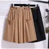 Shorts de Pierna Ancha Holgados de Cintura Alta para Mujer Verano 2026, Pantalones/Falda Casuales Adelgazantes de Longitud Media