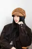 Chapéu Nuvem Japonês Coreano Britânico Chapéu Octogonal Franzido Emagrecedor Facial Feminino Chapéu Simples de Pintor Chapéu Forward Emagrecedor Facial Retrô