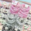 Nueva Goma para el Pelo de Alambre de Teléfono sin Costuras con Estampado de Estrellas Estilo Coreano para Cola de Caballo para Mujeres