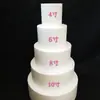 Bolo de espuma para lanche modelo decoração com pasta americana prática forma de bolo 4/6/8/ 10 polegadas base de bolo de espuma