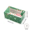 Caja de embalaje para pastel de Navidad caja para cupcakes de papel caja para cupcakes con ventana transparente caja de embalaje para postre de mousse caja para pastel de huevo de Nochebuena