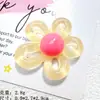 Dulce Hueco Transparente Girasol DIY Pegamento de Crema Funda para Teléfono Móvil Pasador Colgante para Coche Accesorios de Decoración para Ropa
