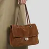 Bolso de mujer de piel genuina 2026 nuevo modelo bolso tote de ante y piel de vaca gran capacidad versátil bolso de hombro para el trabajo para mujer, exclusivamente para ventas transfronterizas