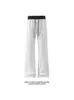 Pantalones de Chándal Acampanados de Color Blanco con Contraste y Cintura de Canalé Otoño 2026 Tallas M-5XL Hk26861-Especial P32 Pantalones de Chándal para Hombre