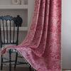 Cortinas Francesas Yimanqiyun Estilo Retro Jacquard Blanco y Negro Estéreo Pequeñas Frescas Cortinas Terminadas Borla Semisombreado