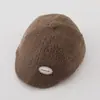 Chapéu Infantil Estilo Britânico Veludo Octogonal Chapéu Infantil Retrô Boina Unissex Versátil Chapéu Afina Rosto