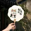 Leque de Papel Estilo Chinês Panda para Atrações Turísticas de Verão, Sessões de Fotos com Hanfu, Desenho à Mão de Desenho Animado Chinês Tradicional Leque de Presente Cultural