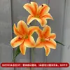 3 Flores de Lirio Simulación 3D Pequeño Libro Rojo Mismo recomendar Boda Decoración de Boda Flor Ventana Fotografía Paisaje