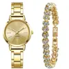 Comercio Exterior Transfronterizo Explosiones Moda Casual Reloj de Correa de Acero para Mujer Balanza Digital Simple Reloj de Cuarzo para Estudiante